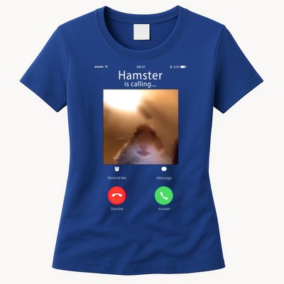 Dank Meme Hamster Staring Front Camera Hamster Calling Gift Womens T-Shirt