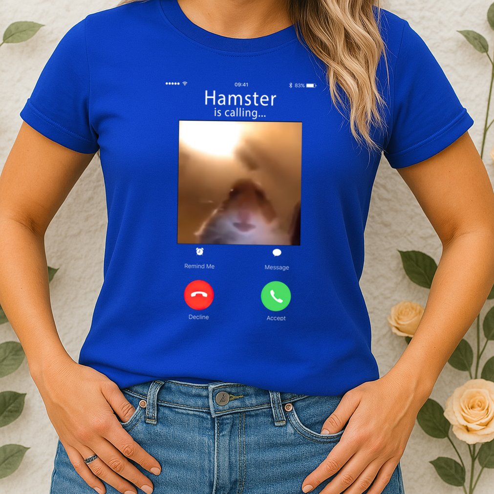 Dank Meme Hamster Staring Front Camera Hamster Calling Gift Womens T-Shirt