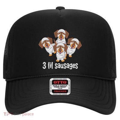 Dachshund Mummy Halloween Gifts For Dog Owners High Crown Mesh Back Trucker Hat