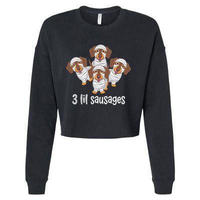 Dachshund Mummy Halloween Gifts For Dog Owners Cropped Pullover Crew