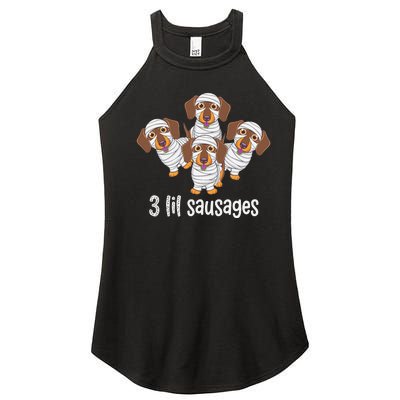 Dachshund Mummy Halloween Gifts For Dog Owners Women's Perfect Tri Rocker Tank