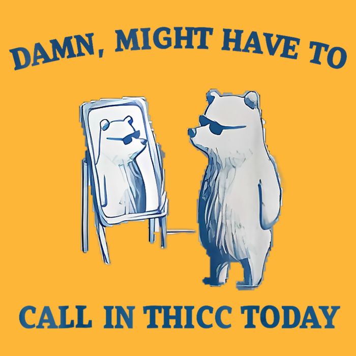 Damn Might Have To Call In Thicc Today Meme Sustainable Knit Beanie