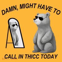 Damn Might Have To Call In Thicc Today Pom Pom 12in Knit Beanie