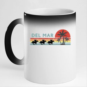 Del Mar Horse Racing Thoroughbred Santa Anita Horseplayers 11oz Black Color Changing Mug