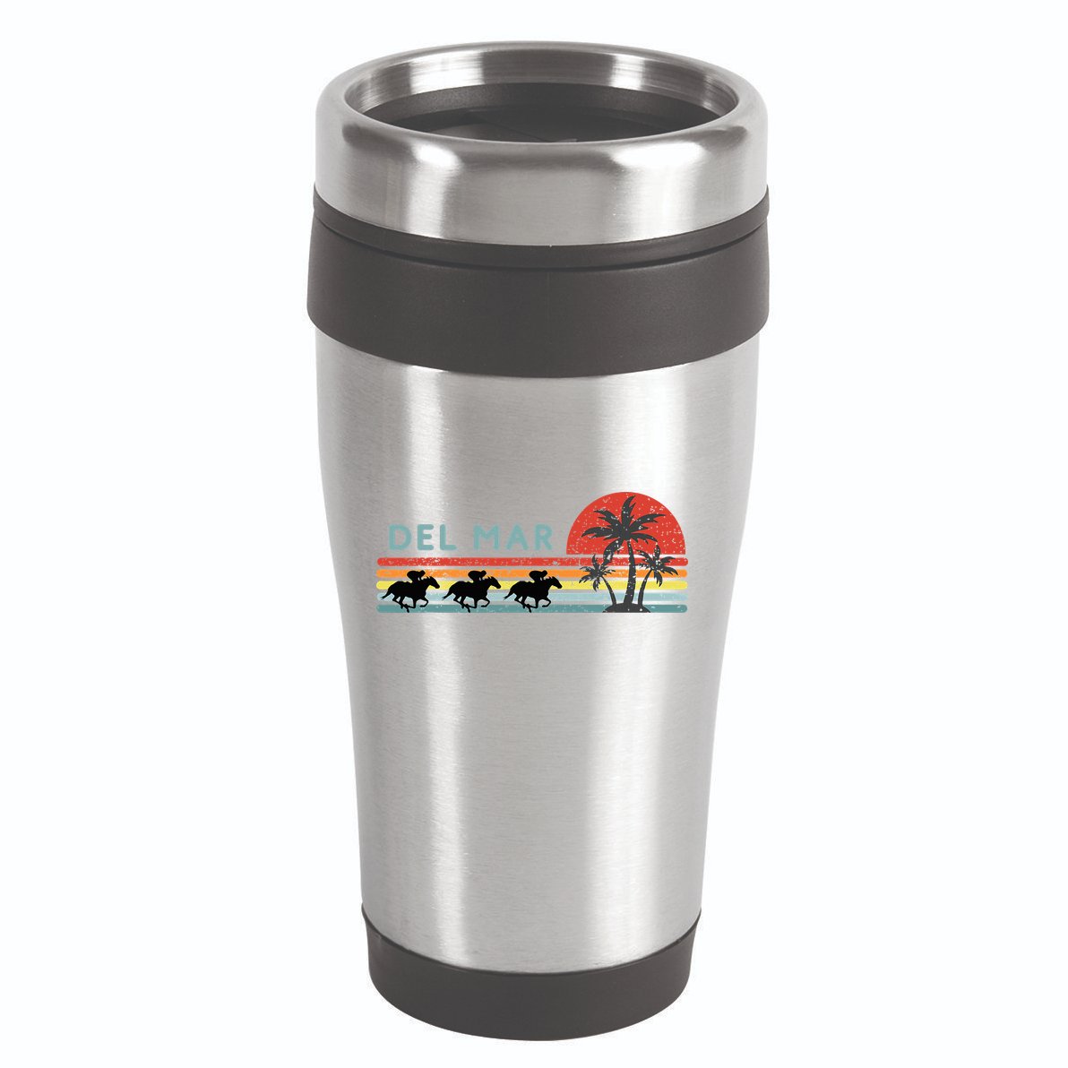 Del Mar Horse Racing Thoroughbred Santa Anita Horseplayers 16oz Travel Tumbler