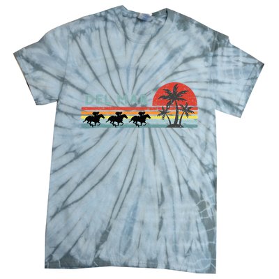 Del Mar Horse Racing Thoroughbred Santa Anita Horseplayers Tie-Dye T-Shirt