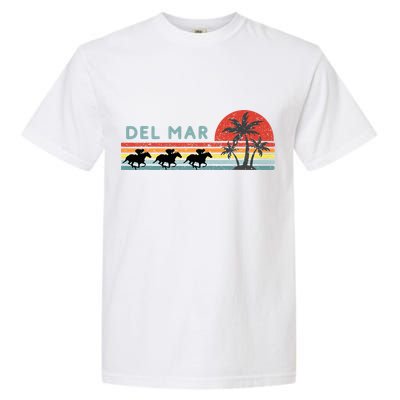 Del Mar Horse Racing Thoroughbred Santa Anita Horseplayers Garment-Dyed Heavyweight T-Shirt
