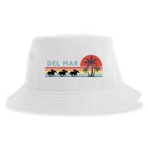 Del Mar Horse Racing Thoroughbred Santa Anita Horseplayers Sustainable Bucket Hat