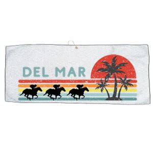 Del Mar Horse Racing Thoroughbred Santa Anita Horseplayers Large Microfiber Waffle Golf Towel