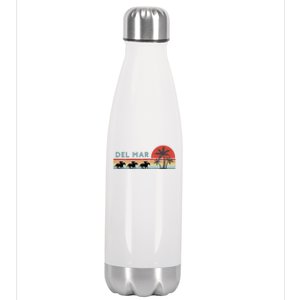 Del Mar Horse Racing Thoroughbred Santa Anita Horseplayers Stainless Steel Insulated Water Bottle