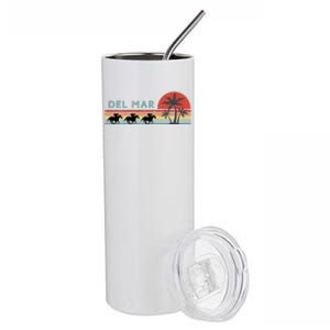 Del Mar Horse Racing Thoroughbred Santa Anita Horseplayers Stainless Steel Tumbler