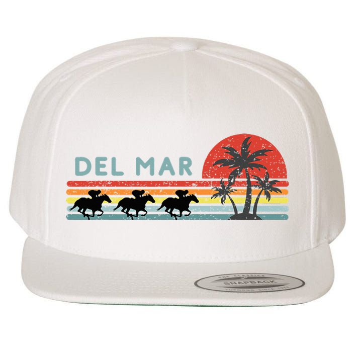 Del Mar Horse Racing Thoroughbred Santa Anita Horseplayers Wool Snapback Cap