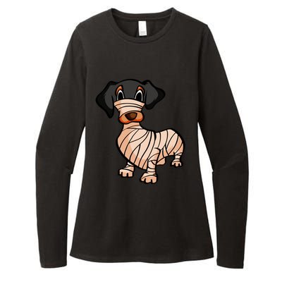 Dachshund Mummy Halloween Gift Womens CVC Long Sleeve Shirt