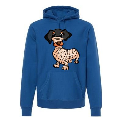 Dachshund Mummy Halloween Gift Premium Hoodie