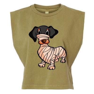 Dachshund Mummy Halloween Gift Garment-Dyed Women's Muscle Tee