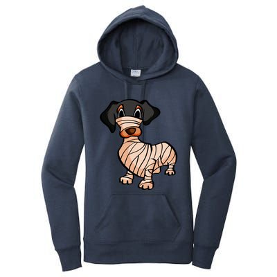 Dachshund Mummy Halloween Gift Women's Pullover Hoodie