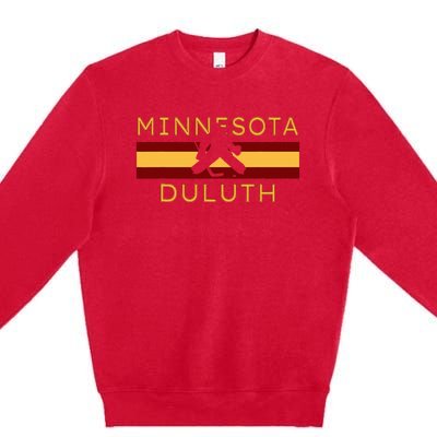 Duluth Minnesota Hockey Goalie Player Minnesotans Coach Premium Crewneck Sweatshirt