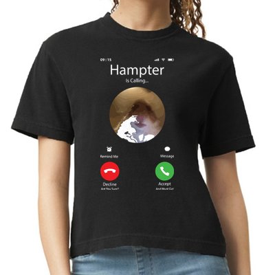 Dank Meme Hamster Staring Front Camera Hampter Calling Comfort Colors Boxy T-Shirt