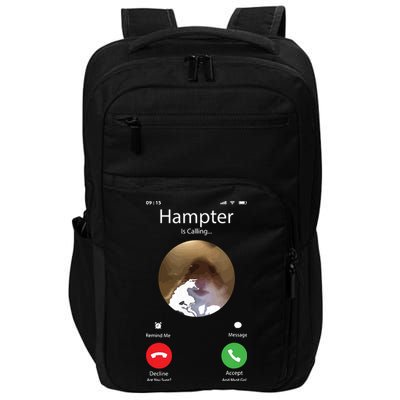 Dank Meme Hamster Staring Front Camera Hampter Calling Impact Tech Backpack