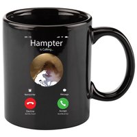 Dank Meme Hamster Staring Front Camera Hampter Calling 11oz C Handle Ceramic Mug
