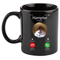 Dank Meme Hamster Staring Front Camera Hampter Calling 11oz C Handle Ceramic Mug