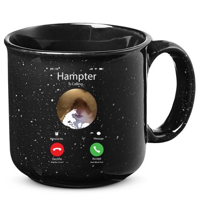 Dank Meme Hamster Staring Front Camera Hampter Calling 15oz Campfire Ceramic Mug
