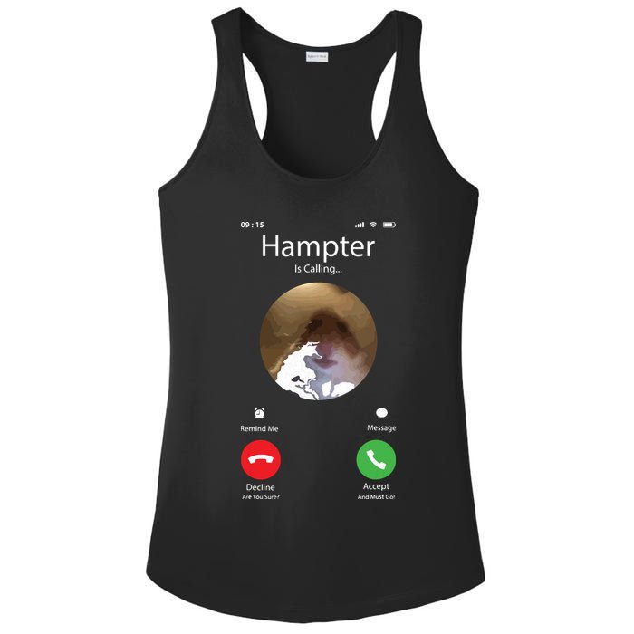 Dank Meme Hamster Staring Front Camera Hampter Calling Ladies PosiCharge Competitor Racerback Tank