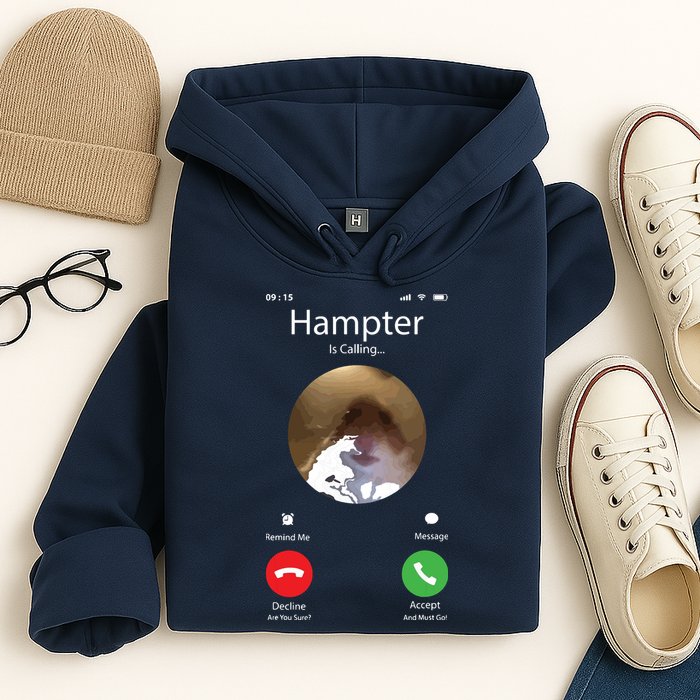 Dank Meme Hamster Staring Front Camera Hampter Calling Hoodie