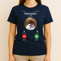 Dank Meme Hamster Staring Front Camera Hampter Calling T-Shirt