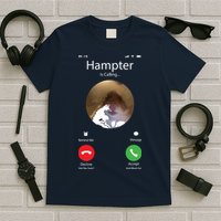 Dank Meme Hamster Staring Front Camera Hampter Calling T-Shirt