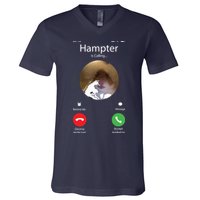 Dank Meme Hamster Staring Front Camera Hampter Calling V-Neck T-Shirt