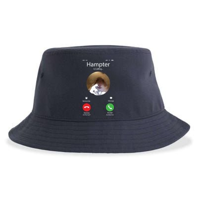 Dank Meme Hamster Staring Front Camera Hampter Calling Sustainable Bucket Hat