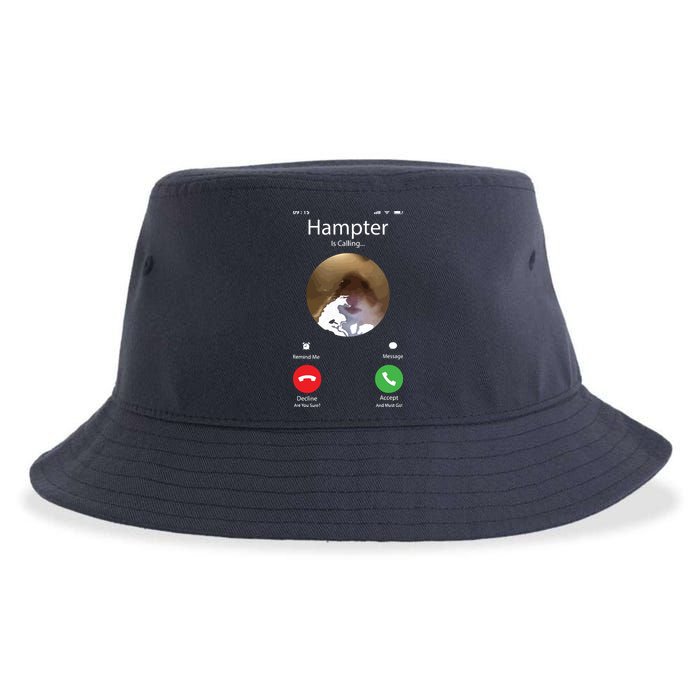 Dank Meme Hamster Staring Front Camera Hampter Calling Sustainable Bucket Hat