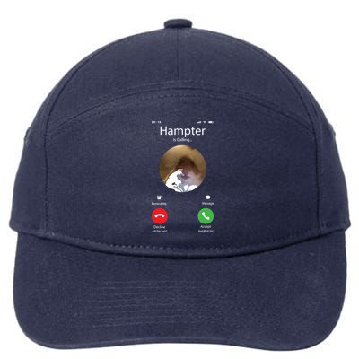 Dank Meme Hamster Staring Front Camera Hampter Calling 7-Panel Snapback Hat