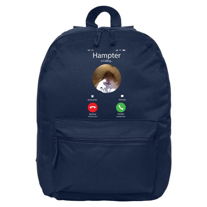 Dank Meme Hamster Staring Front Camera Hampter Calling 16 in Basic Backpack