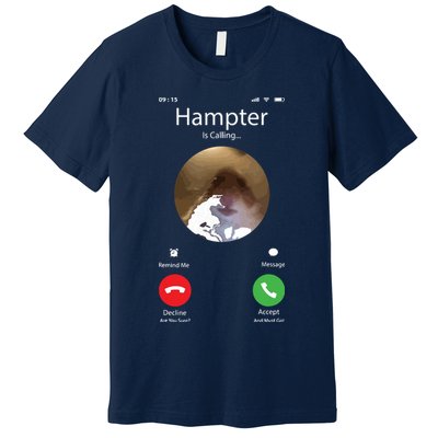 Dank Meme Hamster Staring Front Camera Hampter Calling Premium T-Shirt