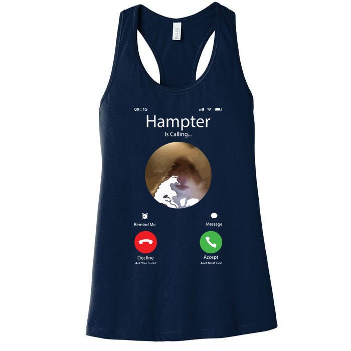 Dank Meme Hamster Staring Front Camera Hampter Calling Womens Tank Top