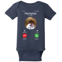 Dank Meme Hamster Staring Front Camera Hampter Calling Baby Bodysuit