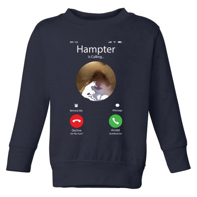 Dank Meme Hamster Staring Front Camera Hampter Calling Toddler Sweatshirt