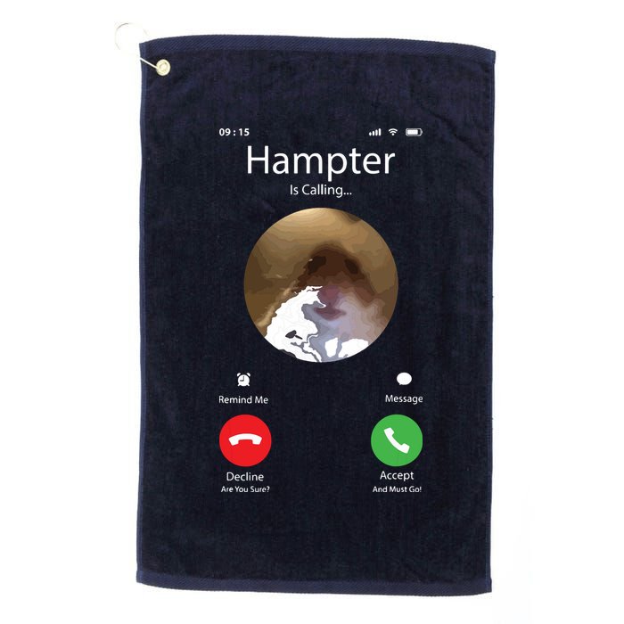 Dank Meme Hamster Staring Front Camera Hampter Calling Golf Towel