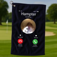 Dank Meme Hamster Staring Front Camera Hampter Calling Golf Towel
