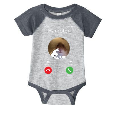 Dank Meme Hamster Staring Front Camera Hampter Calling Infant Baby Jersey Bodysuit