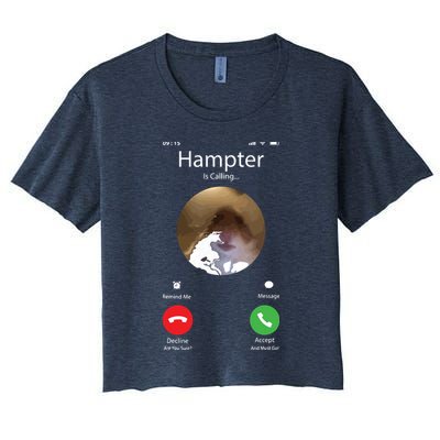 Dank Meme Hamster Staring Front Camera Hampter Calling Crop Top