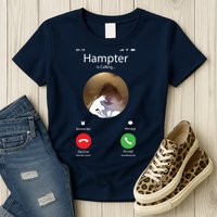 Dank Meme Hamster Staring Front Camera Hampter Calling Womens T-Shirt