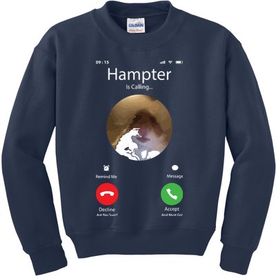 Dank Meme Hamster Staring Front Camera Hampter Calling Kids Sweatshirt