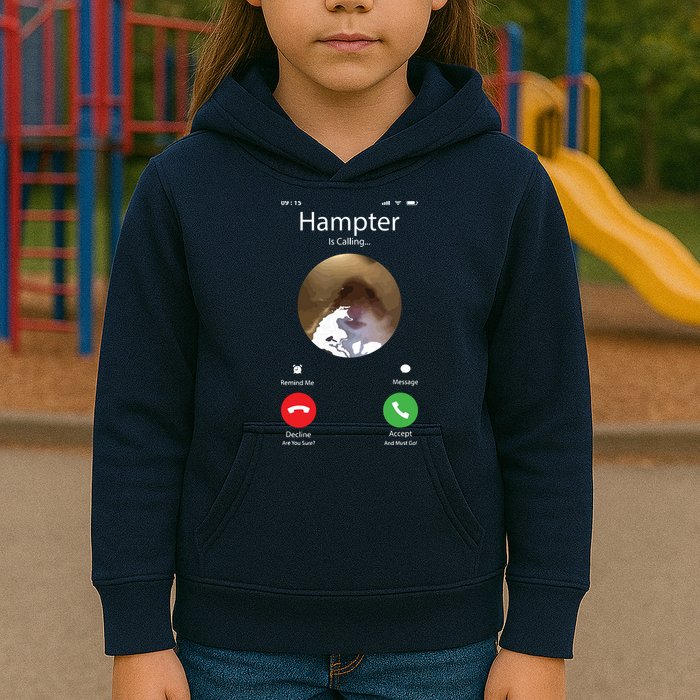 Dank Meme Hamster Staring Front Camera Hampter Calling Kids Hoodie