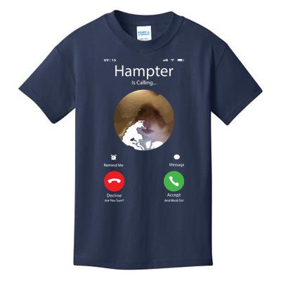 Dank Meme Hamster Staring Front Camera Hampter Calling Kids T-Shirt