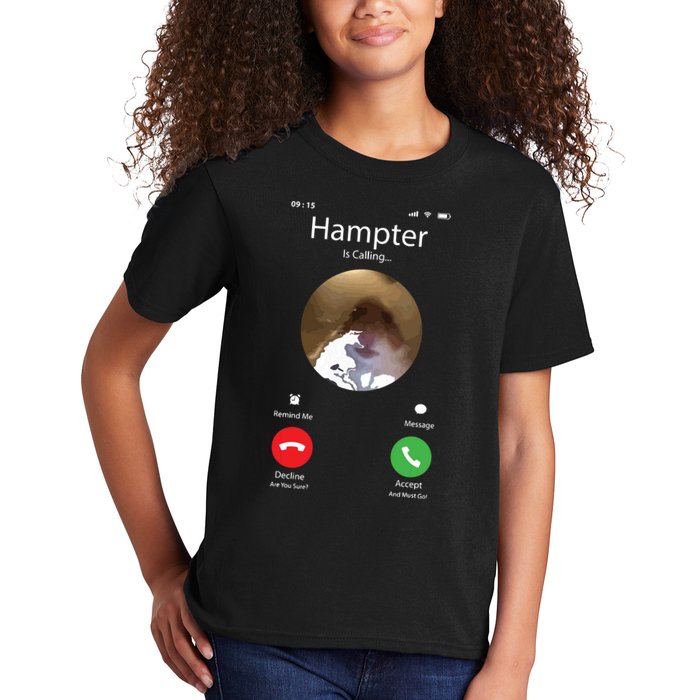 Dank Meme Hamster Staring Front Camera Hampter Calling Kids T-Shirt