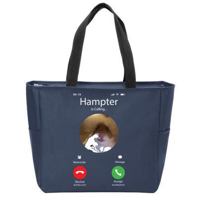 Dank Meme Hamster Staring Front Camera Hampter Calling Zip Tote Bag