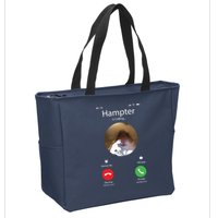 Dank Meme Hamster Staring Front Camera Hampter Calling Zip Tote Bag